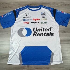 Graham Rahal NTT IndyCar Series Racing Jersey United Rentals Honda Blue Mens XL
